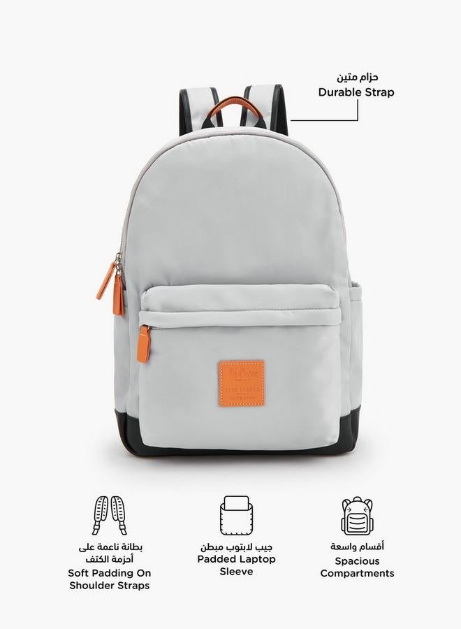 Lee Cooper Logo Applique School Backpack With Zip Closure - Image 3