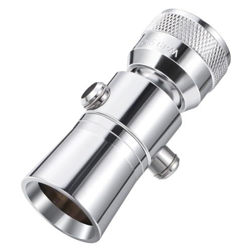 Enhon 2 Setting Pivoting Single Spray Shower Head with Shut Off Valve Replacement for 52652PK Compatible with Delta Shower 25 GPM Brass Water Saving Shower Head Chrome 1 Diameter Spray Face 1 Set - Image 1