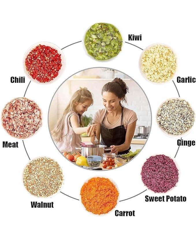 MORVIX Multipurpose Vegetable Chopper for Kitchen – Handy & Compact Manual Chopper with Blades for Effortless Chopping, Dicing, and Mincing (Push Chopper) - Image 3