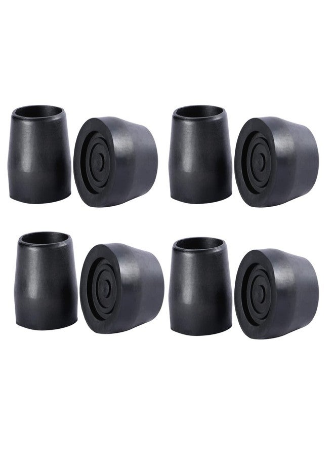 QingTD Essential Medical Supply Replacement Walker/Commode Tips, Black, 1",(8) - Image 1