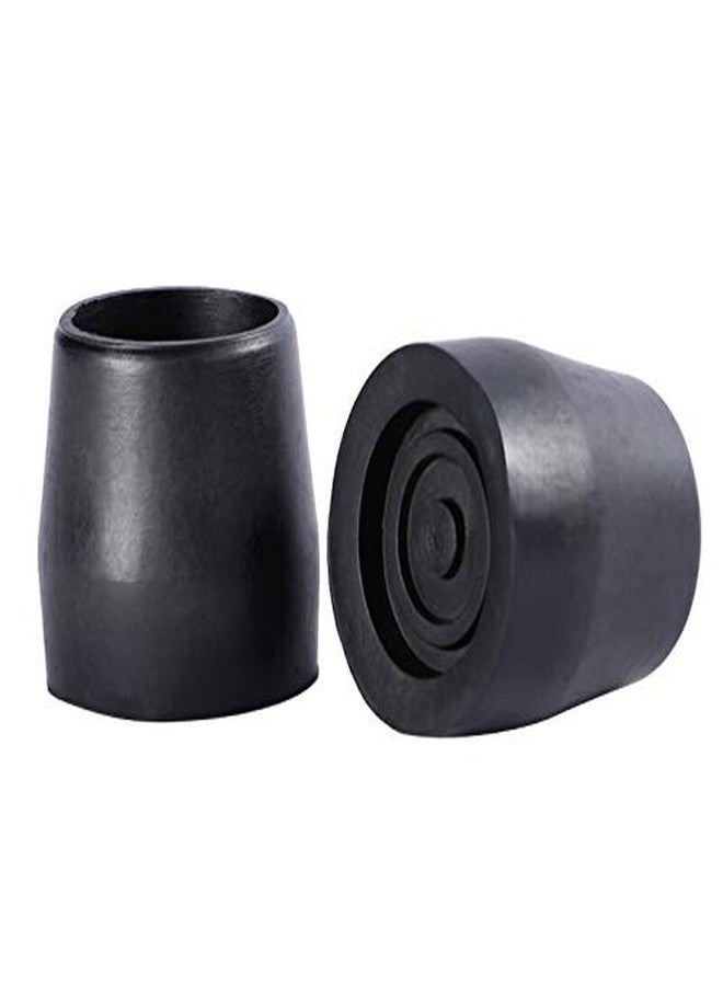 QingTD Essential Medical Supply Replacement Walker/Commode Tips, Black, 1",(8) - Image 2