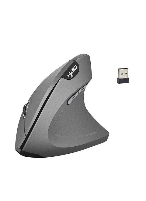 T24 2.4G Wireless Mouse Vertical Ergonomic Mouse with USB Receiver Replacement for Notebook PC Laptop Macbook Grey