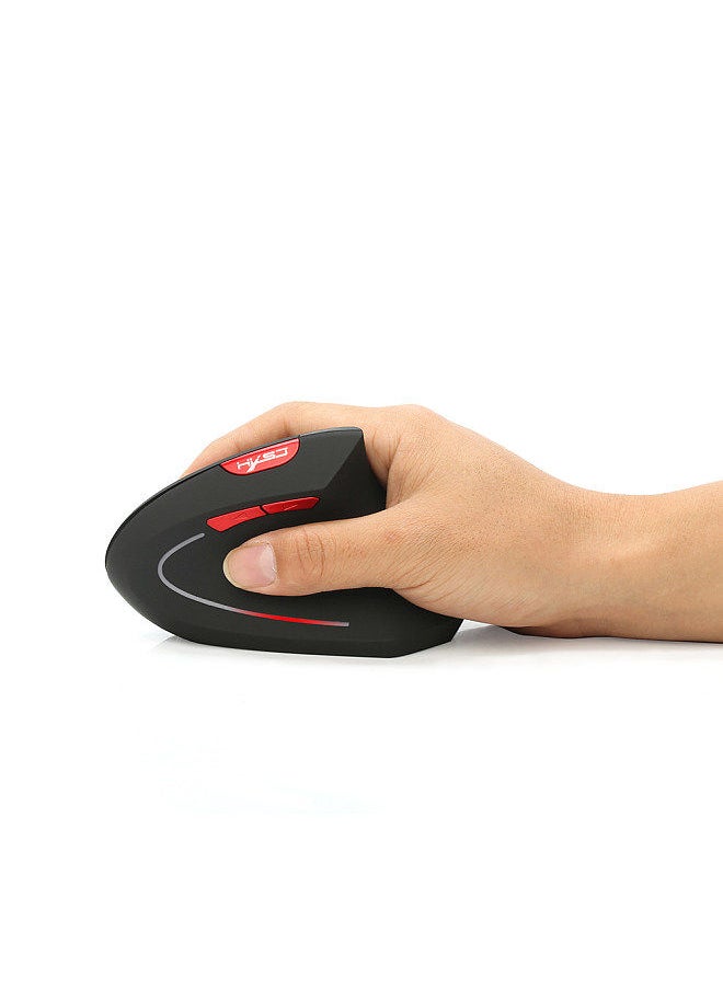 HXSJ - T24 2.4G Wireless Mouse Vertical Ergonomic Mouse with USB Receiver Replacement for Notebook PC Laptop Macbook Grey - Image 1