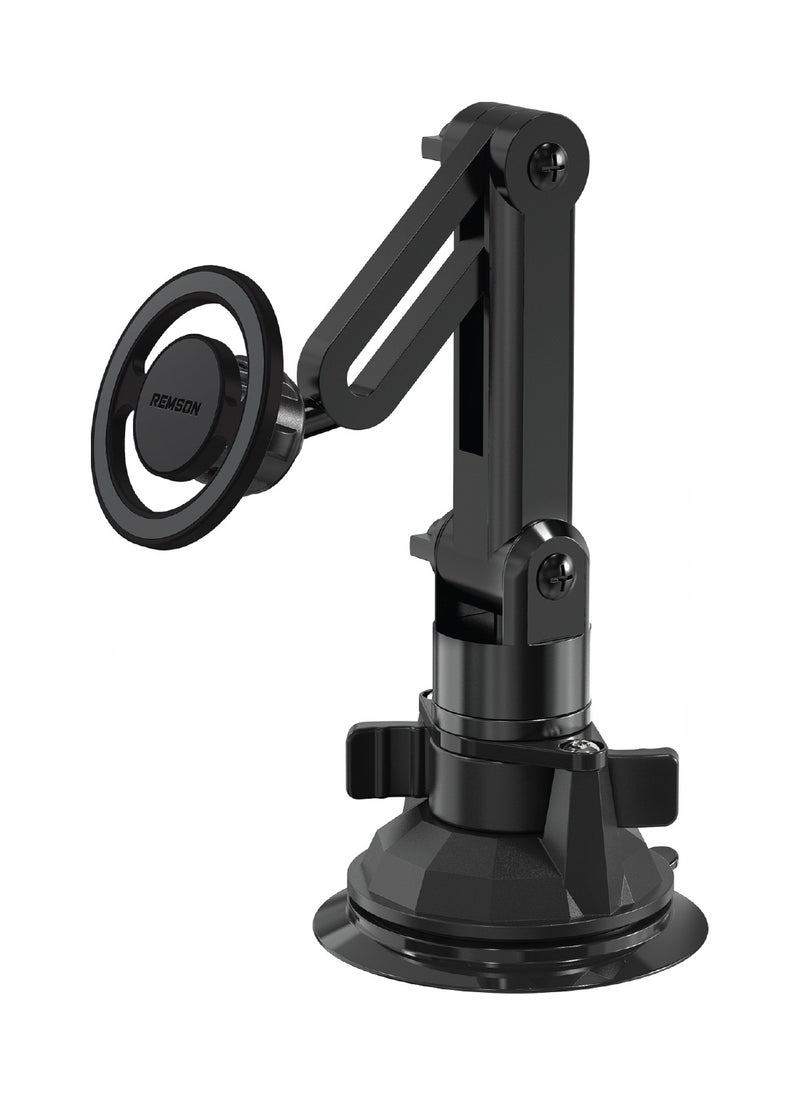 Moxedo - Remson Magnetic Car Phone Holder Rotatable Car Mount for Windshield and Dashboard Compatible with MagSafe Designed for iPhone 15 14 13 12 Pro Plus Max Mini - Image 1