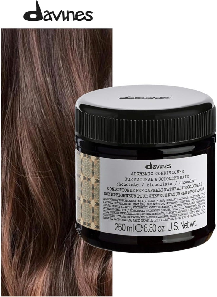 Davines Alchemic Chocolate Conditioner for Dark Hair 250ml - Image 2