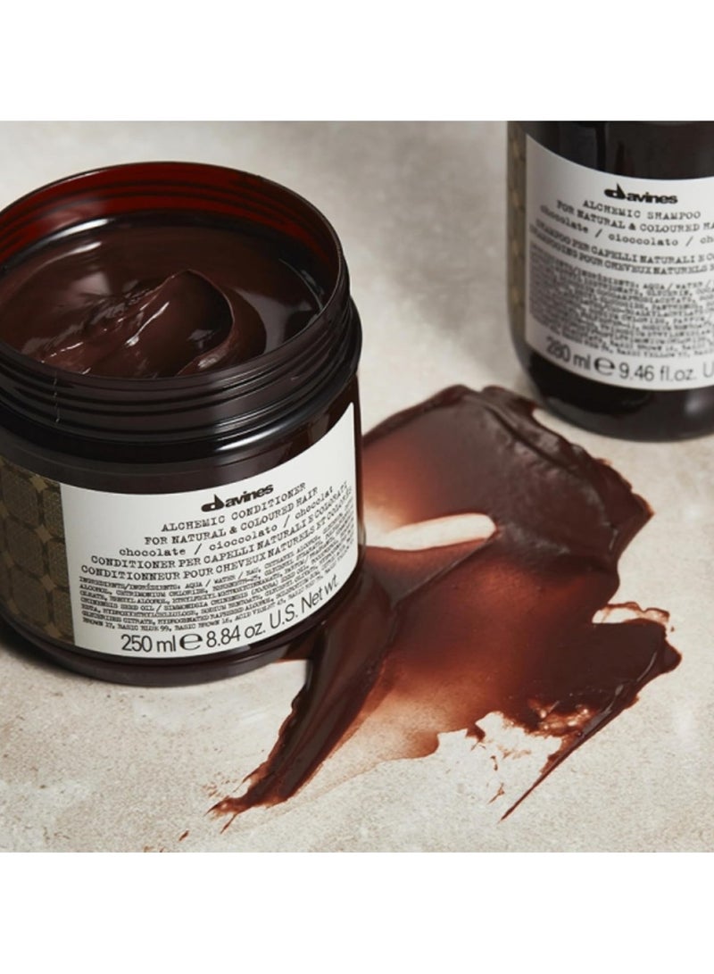 Davines Alchemic Chocolate Conditioner for Dark Hair 250ml - Image 3