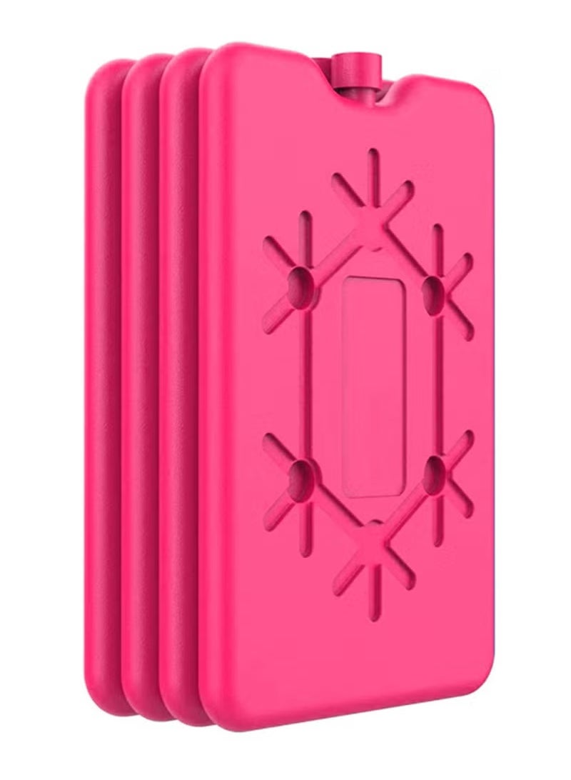 4 Pcs Ice Packs for Lunch Box, Reusable Ultra Thin Freezer Packs, Long Lasting for Coolers, Cooler Bag for Work, School, Picnic. Keep Food Fresh, Lightweight Design for Easy Carrying (pink)  - Image 1