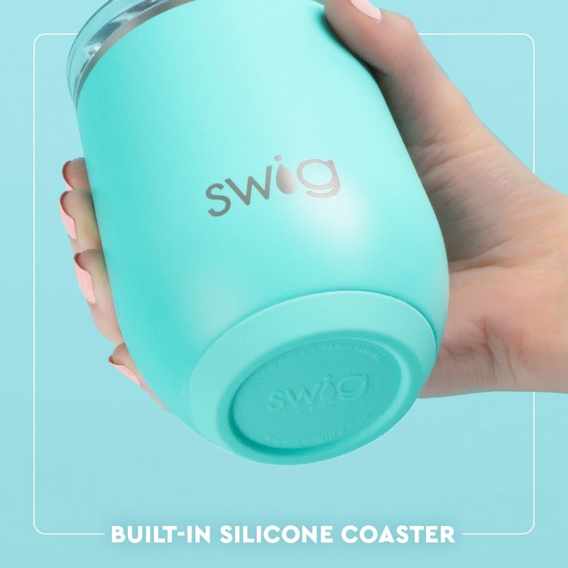 Swig Life 12oz Wine Tumbler with Lid, Stainless Steel, Dishwasher Safe, Portable, Triple Insulated Wine Tumbler (Brite Stripe) - Image 5