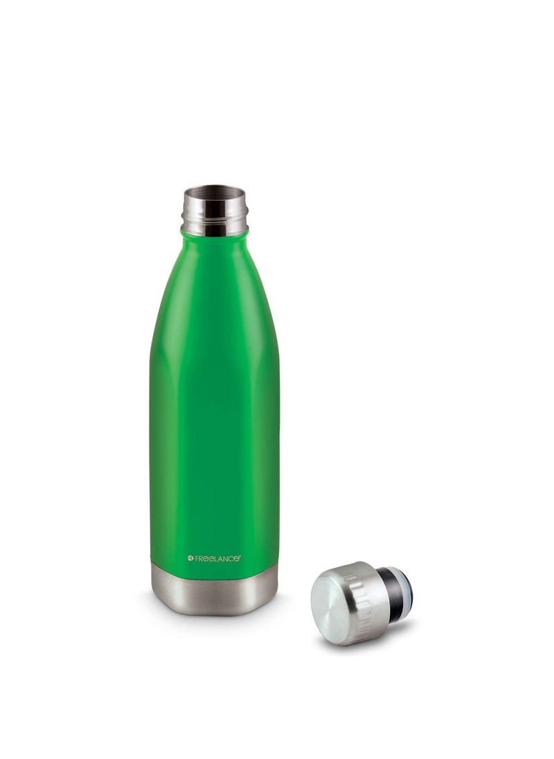Freelance Freelance Vanquish Vacuum Insulated Hot & Cold Stainless Steel Flask, Water Beverage Travel Bottle, 500 ml, Green, (1 Year Warranty)  - Image 2