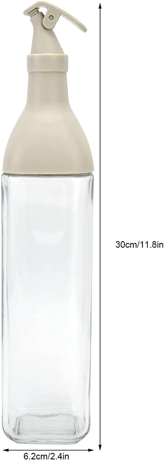 pepplo Glass Olive Oil Dispenser Bottles 500ml Clear Vinegar Cruet with Pourers and Funnel for Kitchen Olive Oil & Vinegar Dispenser Glass Cruet Bottle for Kitchen(Grey, Set of 2) - Image 2