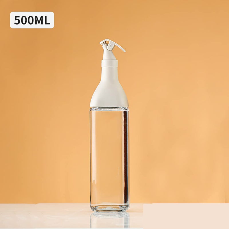 pepplo Glass Olive Oil Dispenser Bottles 500ml Clear Vinegar Cruet with Pourers and Funnel for Kitchen Olive Oil & Vinegar Dispenser Glass Cruet Bottle for Kitchen(Grey, Set of 2) - Image 4