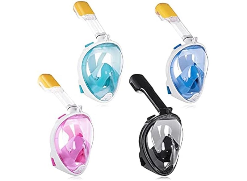 Full-face diving mask for children and adults, underwater diving equipment with camera mount, 180-degree panoramic diving mask with waterproof bag, Mojath diving set (multicolor, large/extra large) - Image 4
