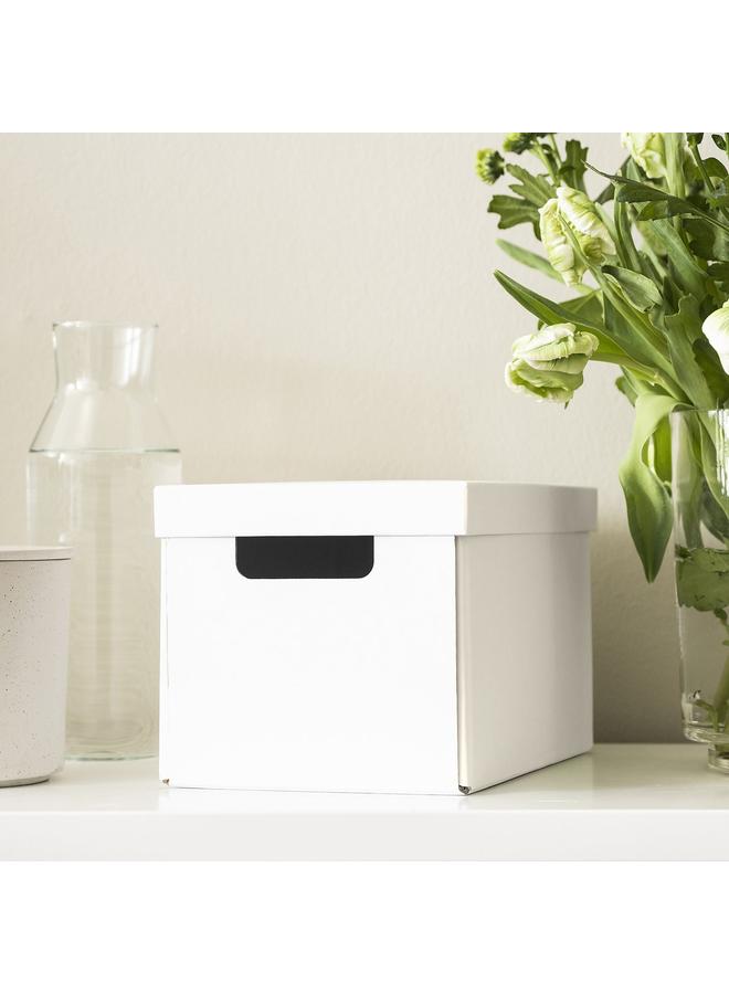 erorex Storage Box With Lid, White, 18X25X16 Cm - Image 4