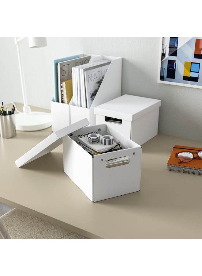 erorex Storage Box With Lid, White, 18X25X16 Cm - Image 2