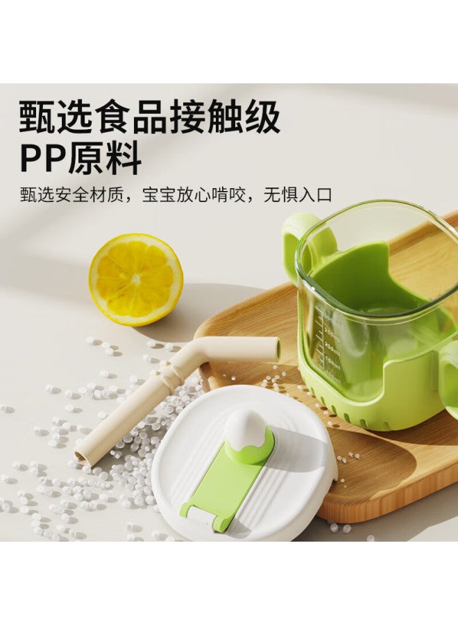 Doctor Ma Dr. Ma Children's Water Cup, Milk Cup, Baby Straw Cup, Infant Sippy Cup, Direct Drinking Cup With Scale, Orange - Image 2