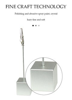 Generic 10PCS Place Card Holder Memo Clip Photo Table Number Silver Holder Stand Paper Menu Stand with Crocodile Clip Hotel Desktop Message Photo Clip Used for Photo Office Wedding Party Decoration  - Image 2