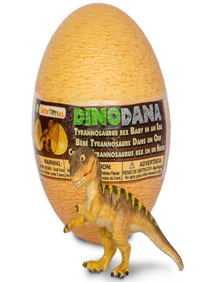 Safari Ltd. Dino Dana Baby Tyrannosaurus Rex in Egg Figurine - 4.5" Dinosaur Egg - Educational Toy for Boys, Girls and Kids Ages 3+ - Image 1
