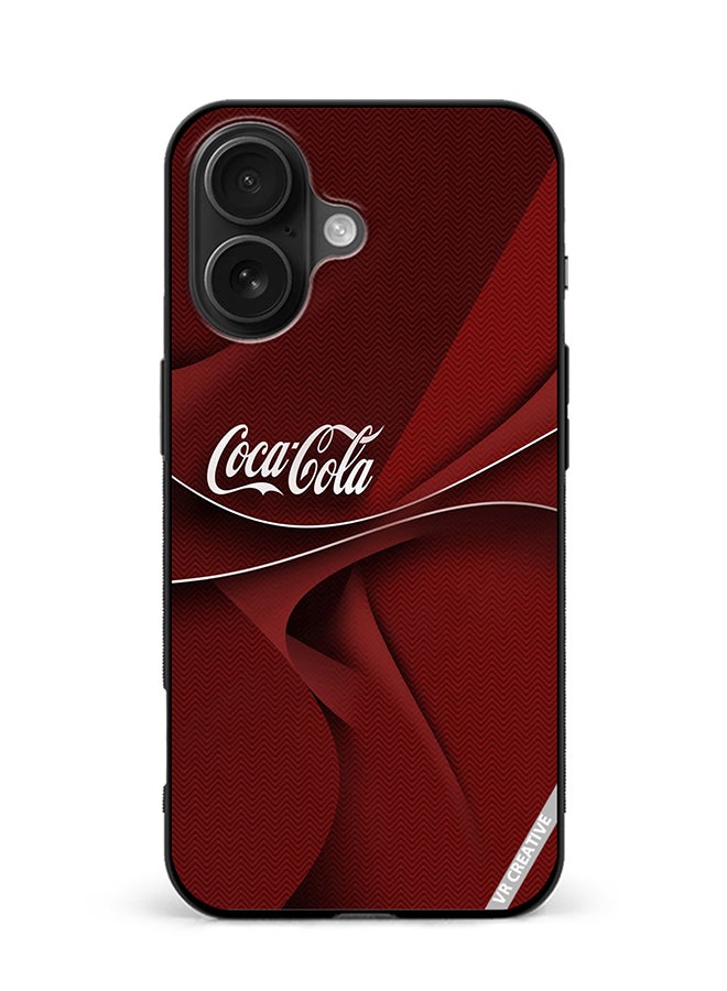 غطاء حماية لهاتف آبل آيفون 16 بتصميم كوكاكولا متعدد الألوان