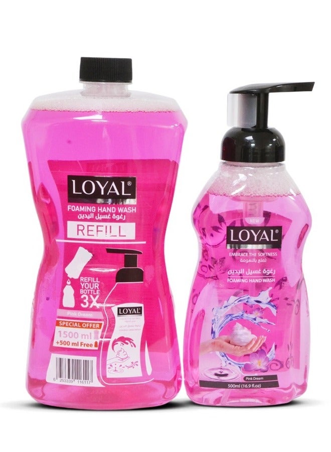 loyal Foaming Hand Wash Refill 1500ML + 500ML Pink Dream