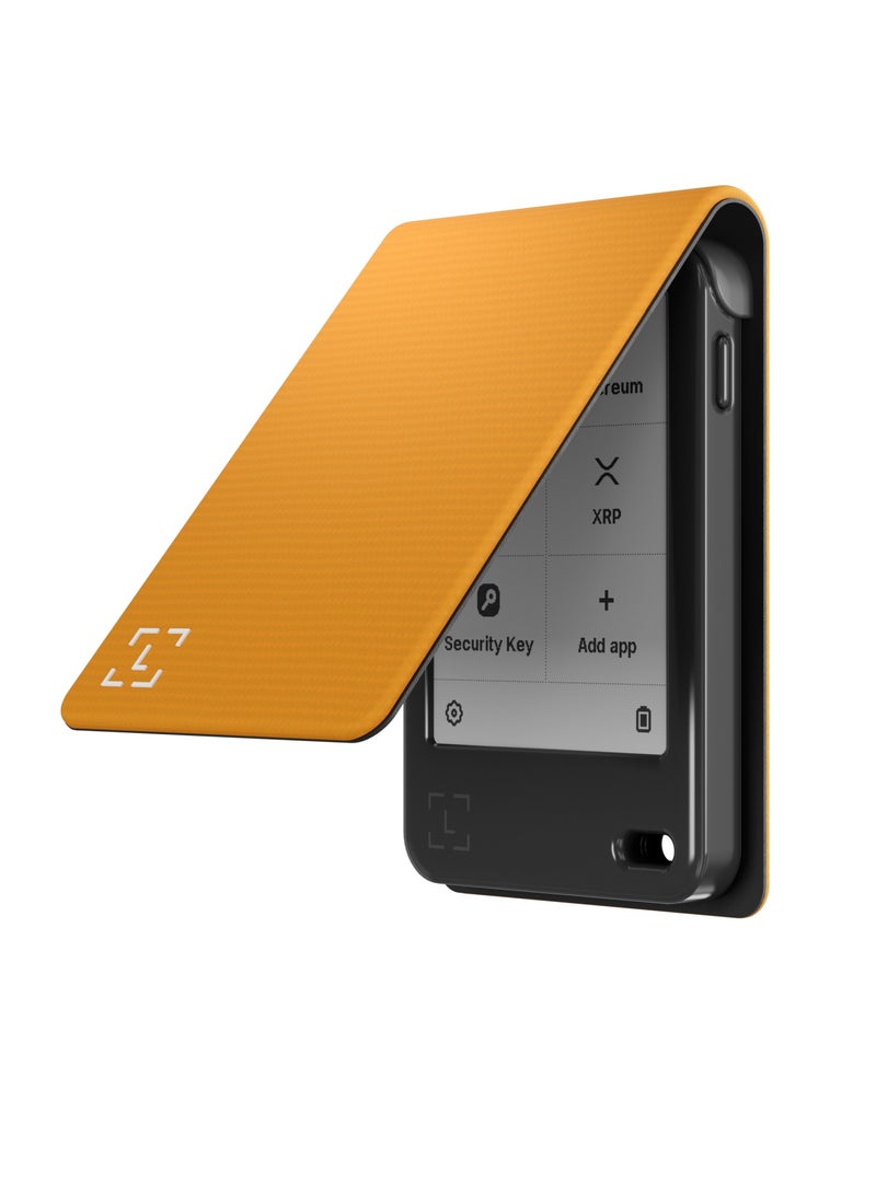 Ledger Nano Gen5 Magnet Folio Case | Secure & Protective Storage Case for Nano Gen5 Wallet, Magnetic Flip Design, Anti-Scratch, Slim and Lightweight - Bitcoin Orange - Image 1