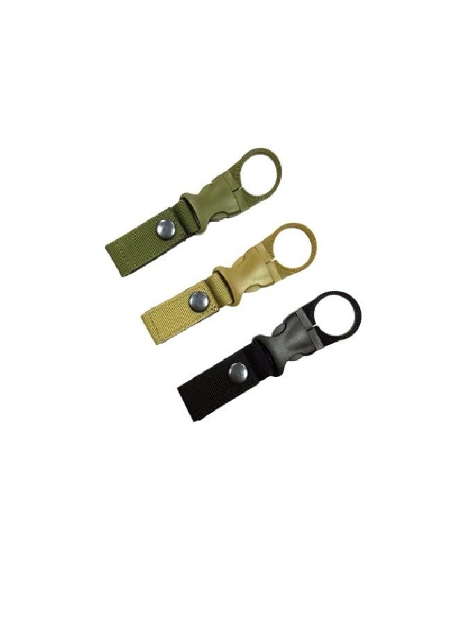 general Multi-colored water bottle holder, 3 pieces (black, olive, and beige) - Image 1