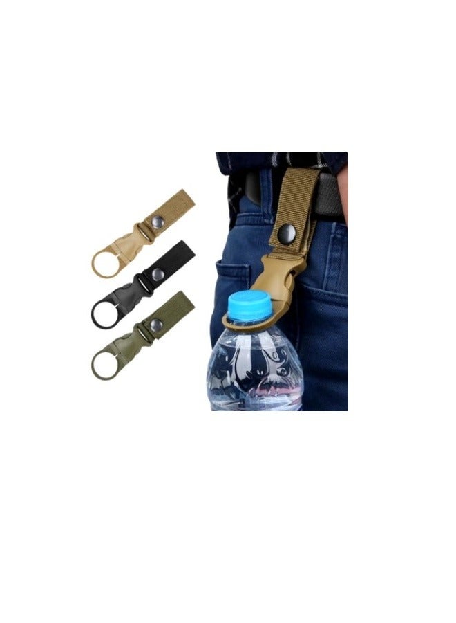 general Multi-colored water bottle holder, 3 pieces (black, olive, and beige) - Image 2