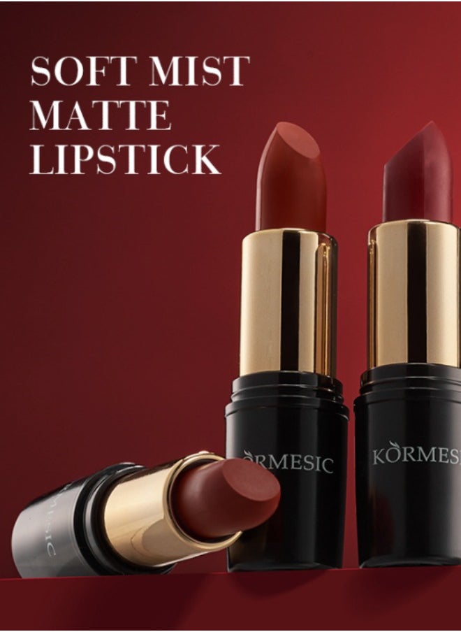Kormesic Pure Matte Lipstick Long Lasting Waterproof for Women Highly Pigment Velvety Nude Super Stay Soft Hydrating & Lightweight Moisturizing Lip Gloss Rose Color  - Image 2
