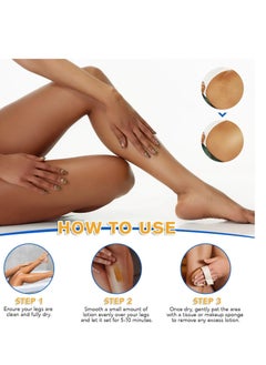 Yecuce 118ml Airbrush Leg Makeup Lotion Effect Leg Makeup Moisturize Light Leg Makeup Waterproof No Transfer Long Lasting Leg Skin Makeup Cover Cover Leg Scar Varicose Veins and Tattoo Cover Up Makeup Cream Fairest Glow 03  - Image 2