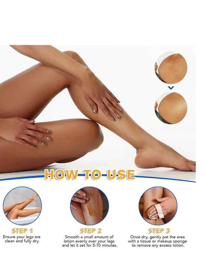 Yecuce 118ml Airbrush Leg Makeup Lotion Effect Leg Makeup Moisturize Light Leg Makeup Waterproof No Transfer Long Lasting Leg Skin Makeup Cover Cover Leg Scar Varicose Veins and Tattoo Cover Up Makeup Cream Fairest Glow 03  - Image 2