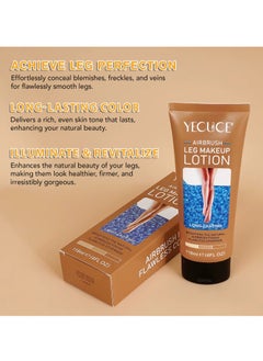 Yecuce 118ml Airbrush Leg Makeup Lotion Effect Leg Makeup Moisturize Light Leg Makeup Waterproof No Transfer Long Lasting Leg Skin Makeup Cover Cover Leg Scar Varicose Veins and Tattoo Cover Up Makeup Cream Fairest Glow 03  - Image 3