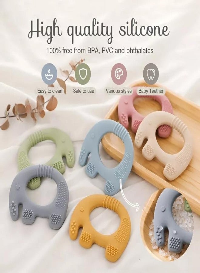 lizepto Baby Toy – 2 in 1 Teether for Infants | Silicone & Neem Wood Teether | BPA Free, Soft, Safe & Non-Toxic Chewing Toy for Babies | Natural Soothing Relief (Light Blue Elephant) - Image 4