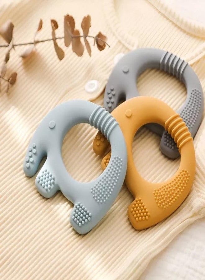 lizepto Baby Toy – 2 in 1 Teether for Infants | Silicone & Neem Wood Teether | BPA Free, Soft, Safe & Non-Toxic Chewing Toy for Babies | Natural Soothing Relief (Light Blue Elephant) - Image 3