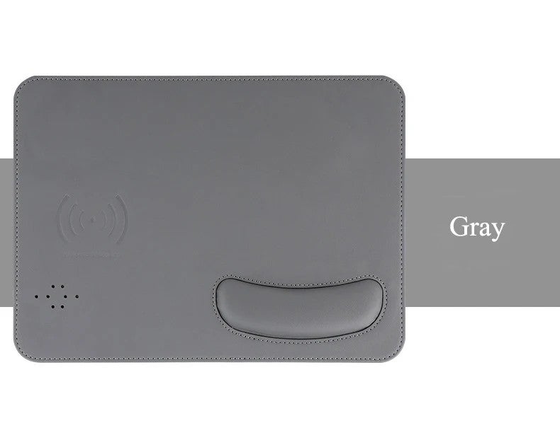 Y&D Leather Desk Pad with Wireless Charging, Extended Ergonomic Gaming Mouse Pad & Wrist Rest, Premium Smart Charger - Image 1