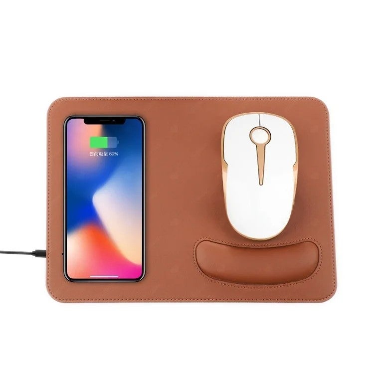 Y&D Leather Desk Pad with Wireless Charging, Extended Ergonomic Gaming Mouse Pad & Wrist Rest, Premium Smart Charger - Image 2