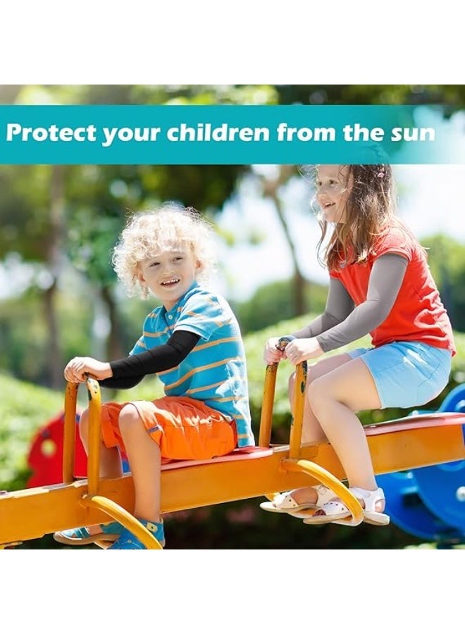 ChicAbode 10 Pairs Arm Sleeves for Kids UV Sun Protection Sleeves Compression Sleeves Cooling Arm Cover Boys Girls Outdoor Sports - Image 4