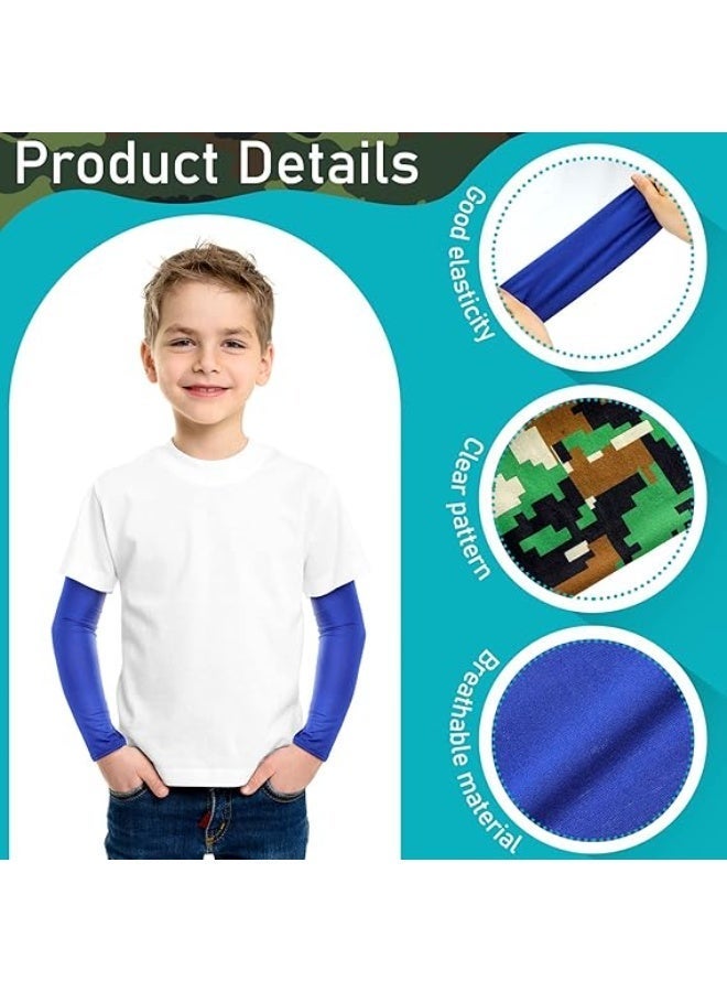 ChicAbode 10 Pairs Arm Sleeves for Kids UV Sun Protection Sleeves Compression Sleeves Cooling Arm Cover Boys Girls Outdoor Sports - Image 5