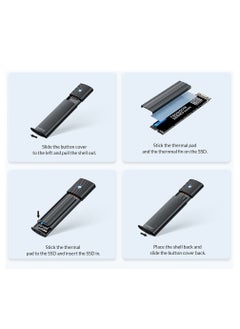 Orico NVMe Enclosure External SSD Case USB 3.2 Type C Hard Drive Disk Cover 10Gbps HD Storage Box House  - Image 4