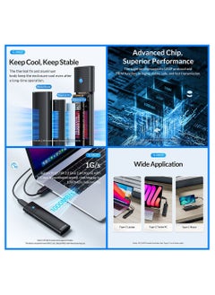 Orico NVMe Enclosure External SSD Case USB 3.2 Type C Hard Drive Disk Cover 10Gbps HD Storage Box House  - Image 3
