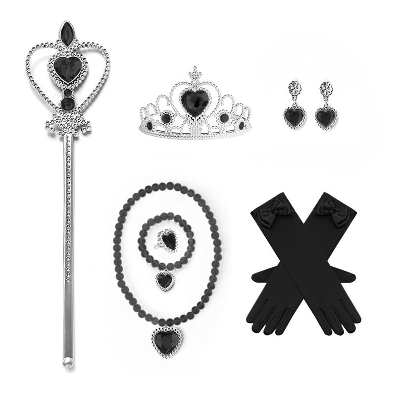 Generic Frozen Princess Heart Necklace Set PS60 black suit