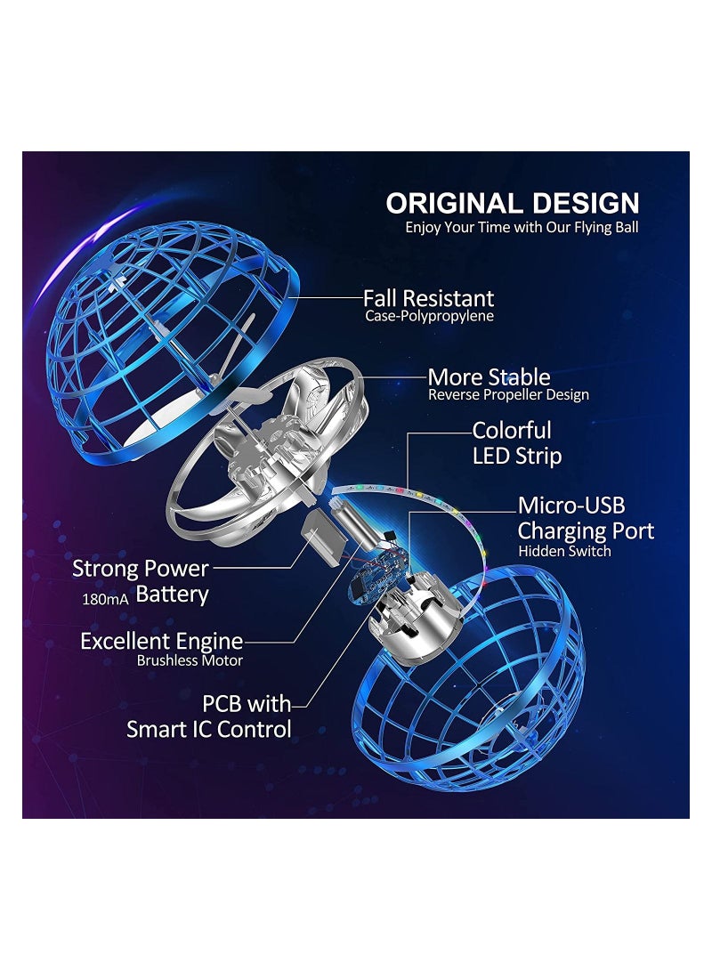 جونيس تحلق الكرة الجرم السماوي اللعب ارتفاع تحوم برو بوميرانج سبينر اليد التي تسيطر عليها مصغرة الطائرة بدون طيار الكرة الأرضية شكل الغزل - Image 2