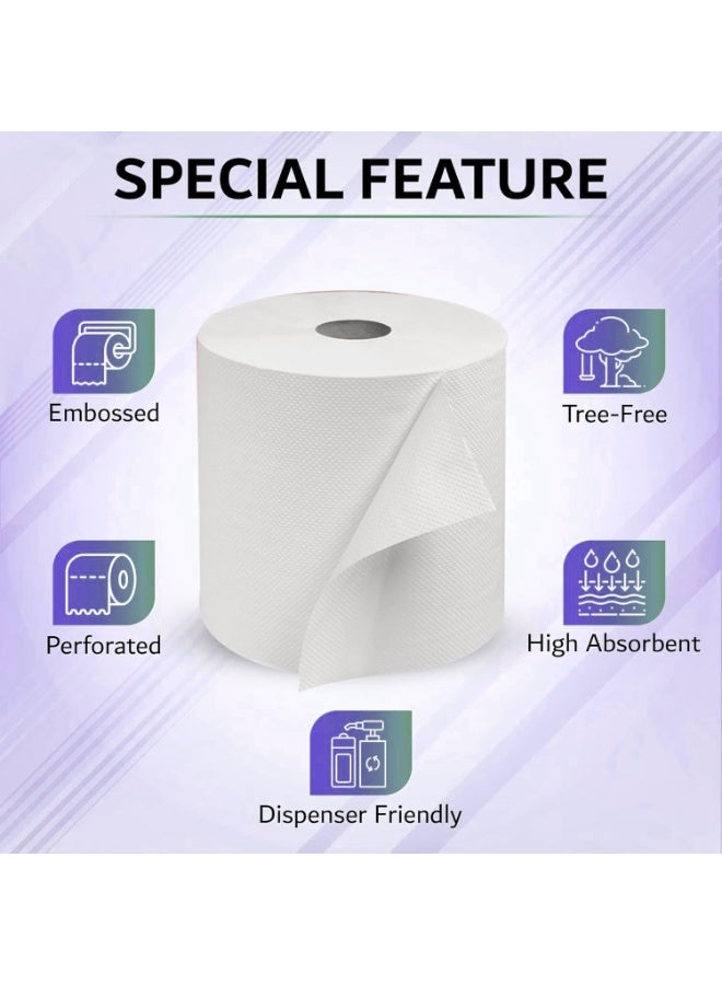 Swish Super Maxi Roll Tissue Paper, 700, Hand Towels 2 Ply - 6 Rolls - Image 2