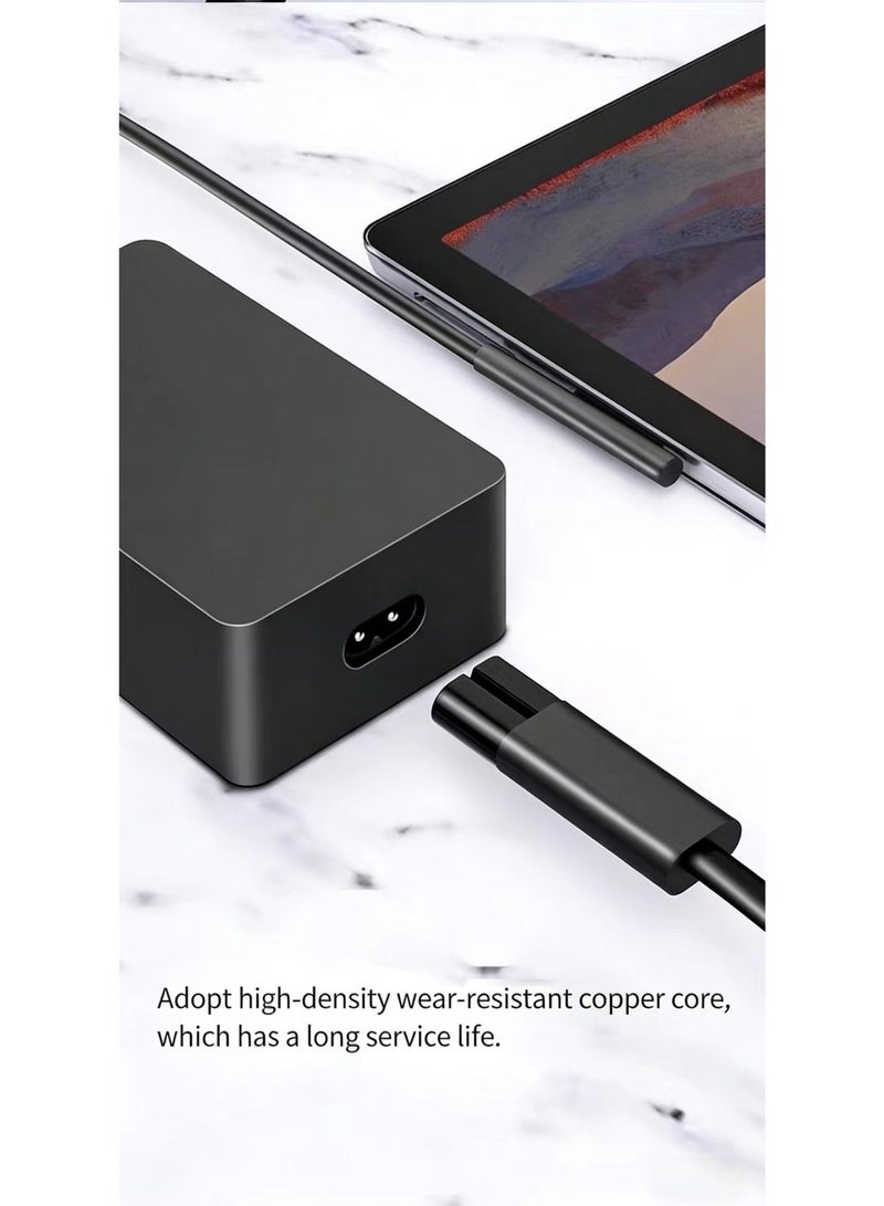 Captaintech 65W Surface Power Supply - Universal Fast Charger for Surface Pro, Laptop, Book & Go ,Support 44W/36W/24W ,6-Point Safety Protection ,Extra-Long Magnetic Power Cord - Image 2