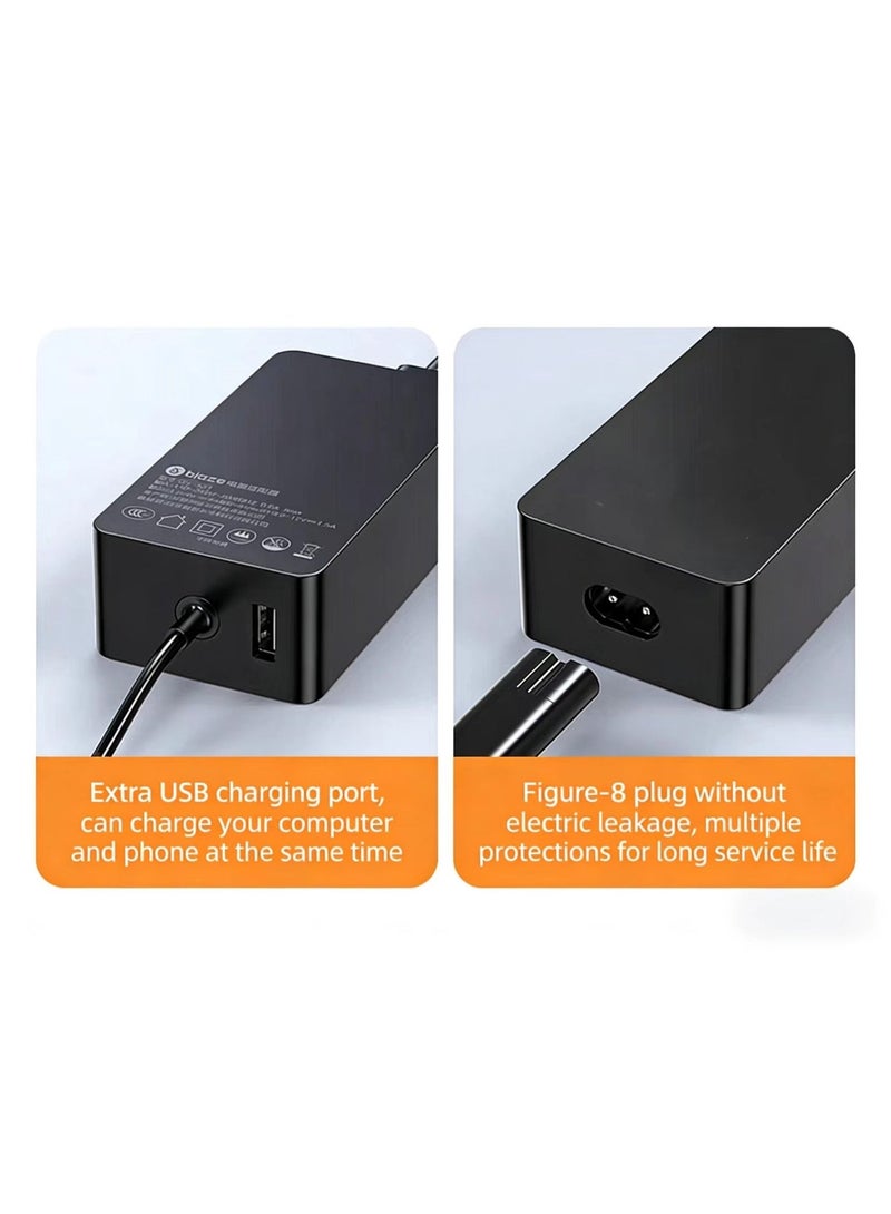 Captaintech 65W Surface Power Supply - Universal Fast Charger for Surface Pro, Laptop, Book & Go ,Support 44W/36W/24W ,6-Point Safety Protection ,Extra-Long Magnetic Power Cord - Image 4