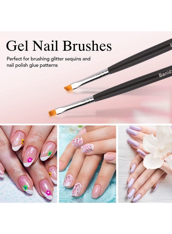 Banidy Nail Art Brushes for Gel Nail Art Nail Design Brush Tools Dual-Head Pen Painting Set Include Nail Extension Gel Brush Nail Art Liner Brush Nail Dotting Pen for DIY Manicure Gel Polish - Image 2
