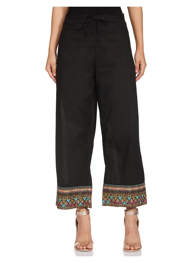 Biba - BIBA WOMEN PRINTED STRAIGHT SALWAR KURTA DUPATTA(SKDBANDHEJ 7509_BLACK_36) - Image 1