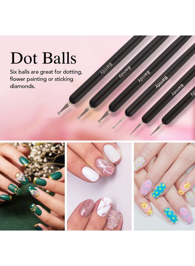 Banidy Nail Art Brushes for Gel Nail Art Nail Design Brush Tools Dual-Head Pen Painting Set Include Nail Extension Gel Brush Nail Art Liner Brush Nail Dotting Pen for DIY Manicure Gel Polish - Image 5