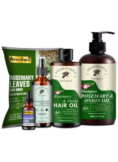 Rosemary Hair Growth Kit: Natural Hair Care Set With Rosemary Hair Oil, Dried Leaves, Onion Oil Shampoo, Water/Toner & Essential Oil - Diy Hair Treatment For Healthier, Fuller Hair - pzsku/Z6F17817683F755A40123Z/45/_/1735817007/f84bc902-7cca-4758-b1ac-5d2ae8d29e65