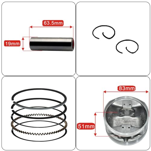 Tupo YFM350-83 Cylinder Kit Compatible with YAMAHA YFM350 Big Bear 350 Bruin 350 Grizzly 350 Moto-4 350 Raptor 350 Wolverine 350 Warrior 350 1987-2014, Top End Rebuild Kit - Image 4
