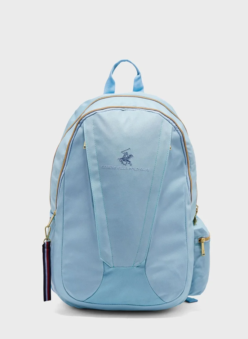 bhpoloclub Logo Front Zip Backpack