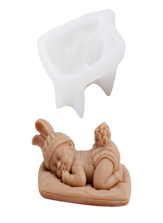 Kopida Resin Sleeping Baby Mold, Silicone Baby Shower Birthday Cake Fondant Mold for Cake Topper Decorating - Image 1